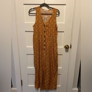 NWT Madewell yellow floral jumpsuit size 4